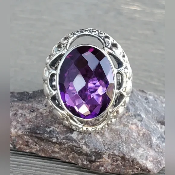 Nicky Butler Silver Ring with Purple Gemstone - Picture 2 of 4